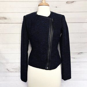 Mossimo Zip Front Jacket with Faux Leather Detail